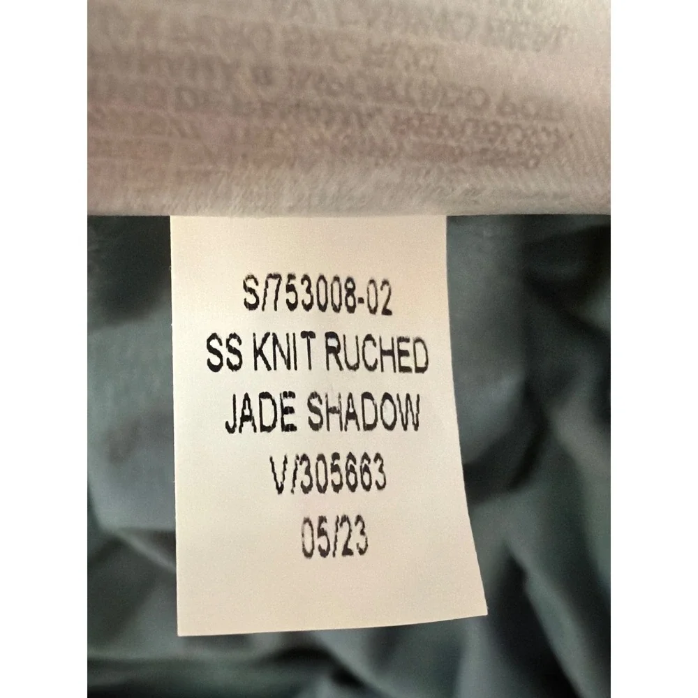 Old Navy Ruched Knit Dress Womens XL Jade Shadow New Sleeveless Mock Neck 753008